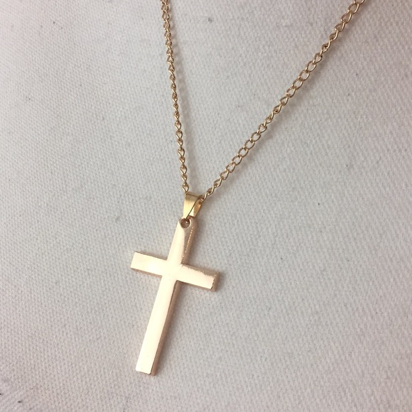 5 for $15 Gold Cross Necklace - Picture 2 of 3